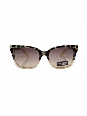 Steve Madden Leopard-Print Square Sunglasses - Beige/Brown Gradient, New
